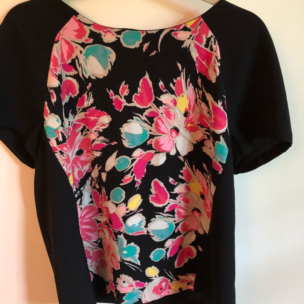 Loft black multi top